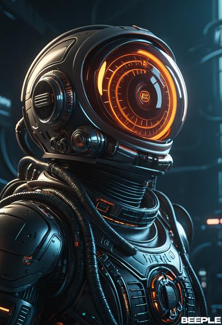 professional 3d model <lora:Beeple_retrofuturism-000005:1>,Beeple style,retrofuturism, . octane render, highly detailed, volumetric, dramatic lighting