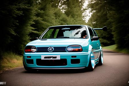 GOLFMK4, custom RALLY car body modified  graffiti, NFS, stance, photorealistic, shot by Sony a7iii  <lora:GOLFMK4:0.8>