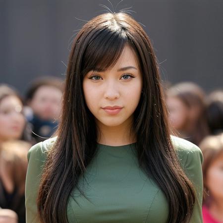1girl. dark-green-eyes, black-long-hair, sexy-long-red-dress
