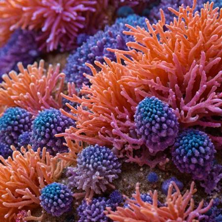 Beach sunset orange coral blue pink and purple, 
Miki Asai Macro photography, 
close-up, 
hyper detailed, 
trending on artstation, 
sharp focus, 
studio photo, 
intricate details, 
highly detailed, 
by greg rutkowski