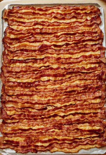 Masterpiece, best quality, 1girl, made of bacon