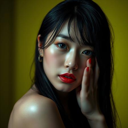 score_9, score_8_up, score_7_up, black hair, shiny skin, wet skin, eye contact, tilted angle, moody lighting, flouting, suggestive pose, perfect quality, (abstract:0.2) 
<lora:MythAnim3Style:0.9> MythAn1m3, 
 asian face, (Korean)(black eyes) (masterpiece:1.4), (best quality:1.2) 
<lora:RMSDXL_Enhance: 1.2> 
<lora:hd_4k_ntc: 1.2> 
(Depth of field), masterpiece, high resolution,
 <lora:S1_Dramatic_Lighting_v2:0.15> <lora:g4n1m3XLP:0.8>
<lora:d3t41l3dXLP:0.5> <lora:surrealidescent_v1:3.14>
<lora:flux dtmh:3.14> 
<lora:Hand v2:3.14>,
<lora:add-detail-xl:2>
<lora:Expressive_H:1.7> 
 cleavage, cameltoe, 
((huge breasts:1.1)), 
narrow waist, wide hips, (messy_hair:1.0),emilia_\(re:zero\),
 <lora:sovietForm:1> cute 18 year old (jp-dscute1-4750:0.99), standing in street Soviet University in Background, wearing white thigh high stockings, garters, white ribbons in hair, hair in braids, upskirt, lifting skirt, perfect face