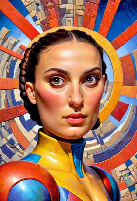 Excellence caricature (a medium full shot:1.25) of a {Natalie Portman star wars theme } by (Gerald Scarfe:1.36), sharper, clean lines, outline, minimum details, minimal detalled, grey and indigo tone, Craft a striking masterpiece in the revolutionary style of Cubism, capturing the essence of fragmented reality and multiple perspectives in a single composition. The artwork features a dynamic interplay of geometric shapes, bold lines, and vibrant colors, creating a visually captivating mosaic of forms. Each element of the composition is deconstructed and reassembled in a non-linear fashion, challenging traditional notions of representation and perspective. The viewer is immersed in a world where reality is fractured and reassembled in a kaleidoscope of shapes and colors, inviting contemplation and interpretation. The artwork pulsates with energy and movement, inviting the viewer to explore the complexities of the modern world through the lens of Cubist innovation. surrealism painting, 16k, extreme detail, fine textures, deep shadows, dark, sharp lines, (In the embrace of time, every moment is a brushstroke), Polychromatic colors. beautiful. masterpiece. (mysterious) random petite Kazakhstan cracked. mysterious. toxic & beautiful., (style by Nicolas Dubreuille and James Ensor and Franz Marc and Ernst Ludwig Kirchner and August Macke:0.5),
