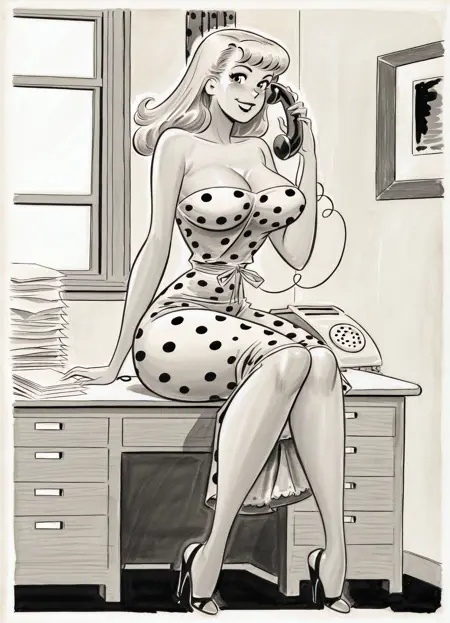 Dan DeCarlo Style (Inkwash)