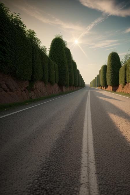 scenery, conceptart, nature, country road, masterpiece, best quality, intricate detail, absurdres, chromatic aberration, depth of field, professional photography, soft lighting, tone mapped, highly detailed, sharp focus, dramatic lighting, intricate details, cinematic, 8K, incredible shadows, realistic, (highly detailed background:1.0)