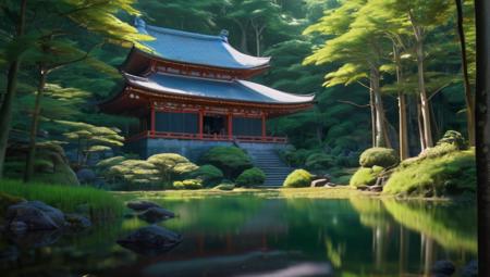 ,kkkkkkkkkkkkkk expansive buddist monistary in japan forest wilderness, in, (Studio ghibli style, Art by Hayao Miyazaki:1.2), Anime Style, Manga Style, Hand drawn, cinematic, Sharp focus, humorous illustration, big depth of field, Masterpiece, concept art, trending on artstation, Vivid colors, Simplified style, trending on ArtStation, trending on CGSociety, Intricate, Vibrant colors, Soft Shading, Simplistic Features, Sharp Angles, Playful, award winning photograph + cinematic shot + photos taken by ARRI 65 + incredibly detailed, sharpen, details + professional lighting, photography lighting + 50mm, 80mm, 100m + lightroom gallery + behance photographys + unsplash, global illumination, epic award winning photograph (subsurface scattering:1.3), intracate details, ambient occlusion, global illumination, realism, hyper realistic, hyper detailed