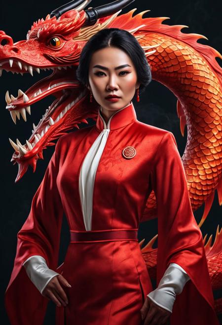 The Scarlet Dragon Lady (Chinese Crime Boss), 8k