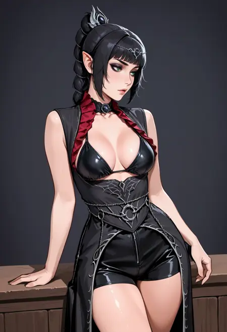 Y2K Gothic Contrast Dress