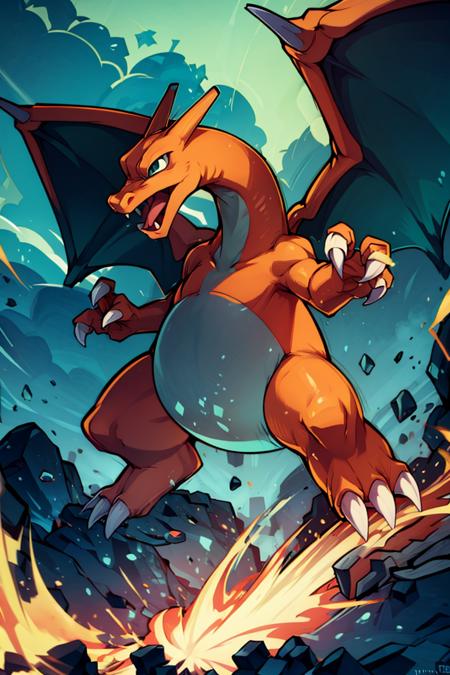 Charizard, no humans, 