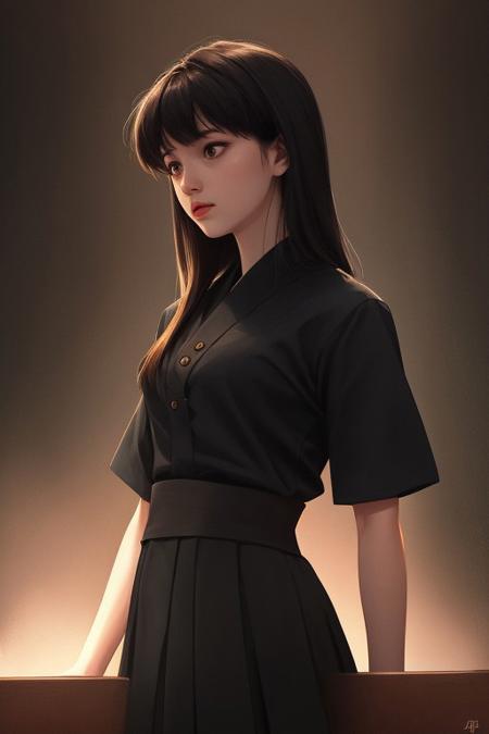 score_9, score_8_up, score_7_up, dramatic lighting, ac_neg1, 1futa, tomie kawakami, ninja outfit,
