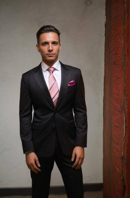 ((Introduce quality iteratively))((man looking away))((Unique character and presence, totally atypical man))(analog color photo of handmade tailored bespoke suit on man of lust, playboy player, attractive handsome desired, without responsibility or attachments)(nightlife inside exclusive Palm Beach after hours speakeasy club)(in the style of war poster)(evocative depth of field)(absolute sharpness)(true black point)(art of genius)(relativistic gradients)((vibrant colorful saturated hues))((dark corners vignette))
<lora:LCM-LoRA-XL_V1:0.21>
<lora:SDXLHighDetail_v5:0.3>