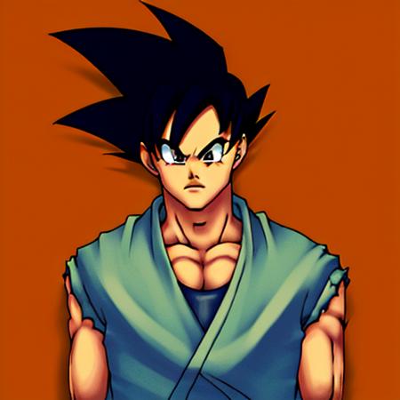 <lora:gyakuten:1>,1boy,solo,simple_background,goku