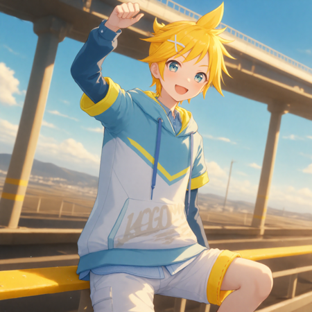 Bloomy Sky Hoodie (Kagamine Len) / Project SEKAI IllustriousXL