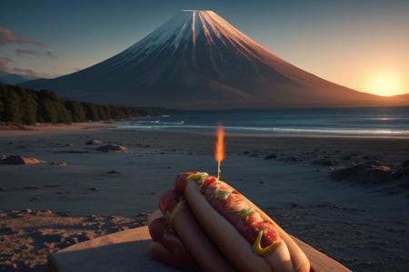 (((hotdog))), hotdogs, fire,  (big text))), (((area 51))), ufo, mountain, volcano, apocalypse, fire, (beach background), 
bbbbbbbbbbbbbbbbbbbbbrd