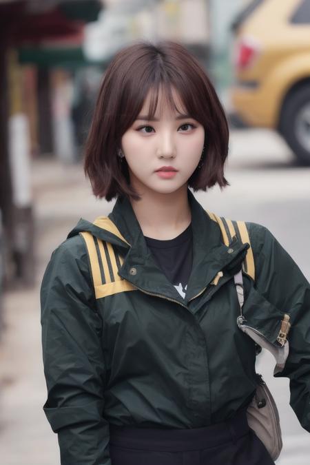 eunha, (bob hair:1.1), hair bangs
,best quality, realistic, photorealistic,ultra detailed,extremely detailed face 
 <lora:eunha-c2-000002:0.8>