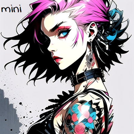 Beautiful Punk Woman