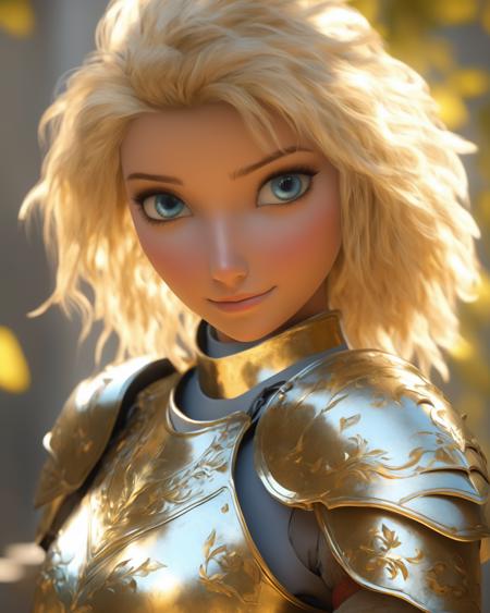 knight, short messy blond hair, blue eyes, scales, detailed armor, short hair, metallic, highly detailed paiting, ornaments, gold, nice body, hyper detailed face, unreal engine, 8k, Ultra high quality, detailed face, soft natural skin, detailed reflective eyes, sparks, airy, leaves, sunlight, sunny day, sunbeams, bright colors, fantasy, concept art, digital art, flawless eyes, flawless face, flawless, beautiful detailed eyes, hyperdetailed face, complex, golden ratio