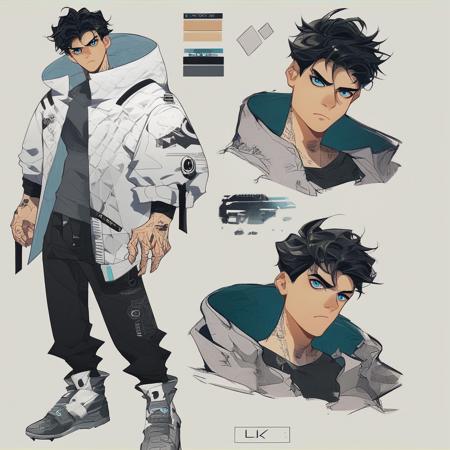 dynamic character design male focus female focus