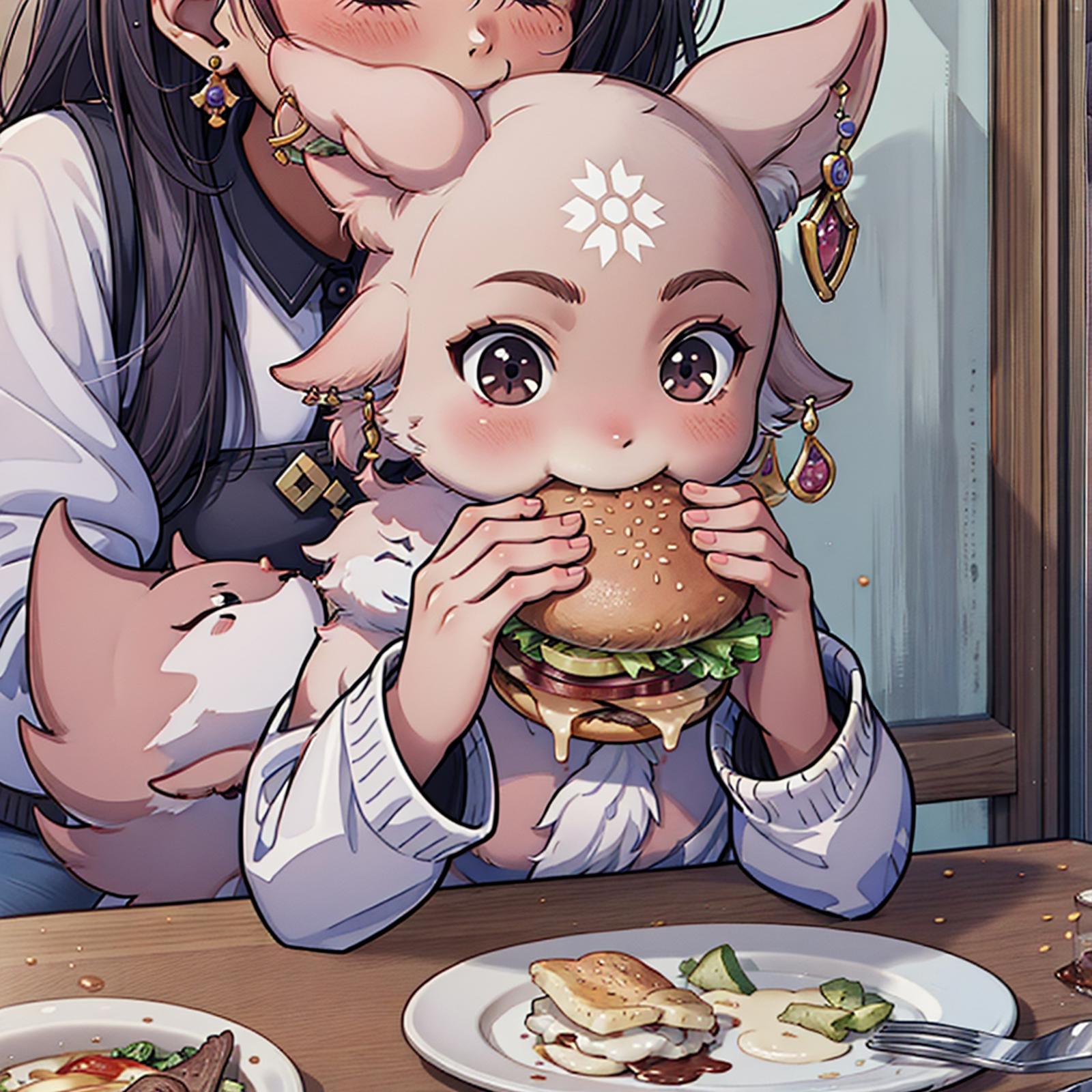 Huge Two-Handed Burger LoRA image by PotatCat