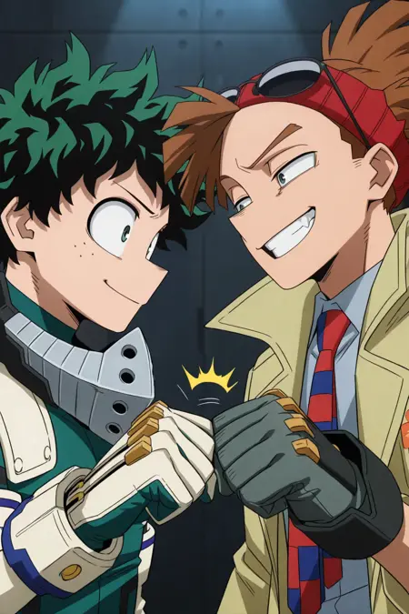 Izuku Midoriya & Rody Soul - Hero Academia: World Heroes' Mission - (Illustrious) [Commission]