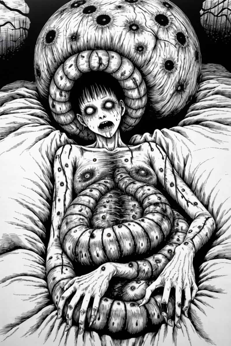 [Nightmare Series] by Junji Ito - LoRA Style image by SEVUNX