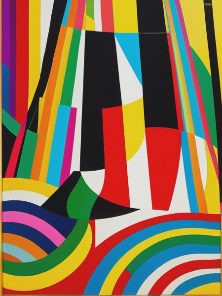 a portrait, by Yaacov Agam style,