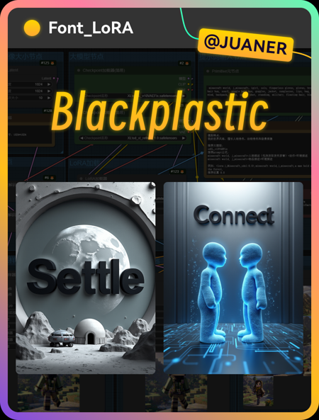 【Font Design】 matte plastic 3D Bold Font FLUX v1.0