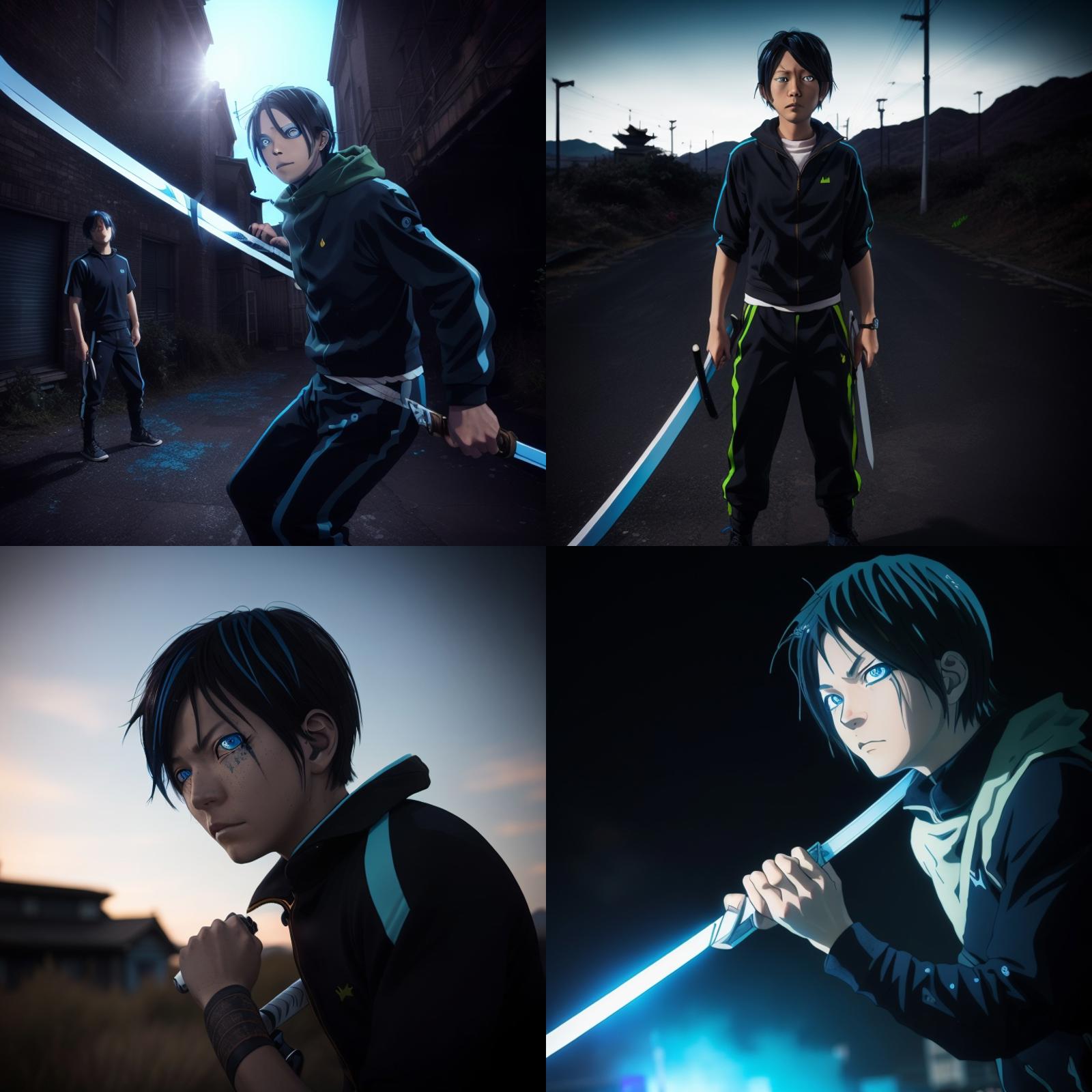 Yato Yaboku (Noragami / Stray God) male character images generated with AI