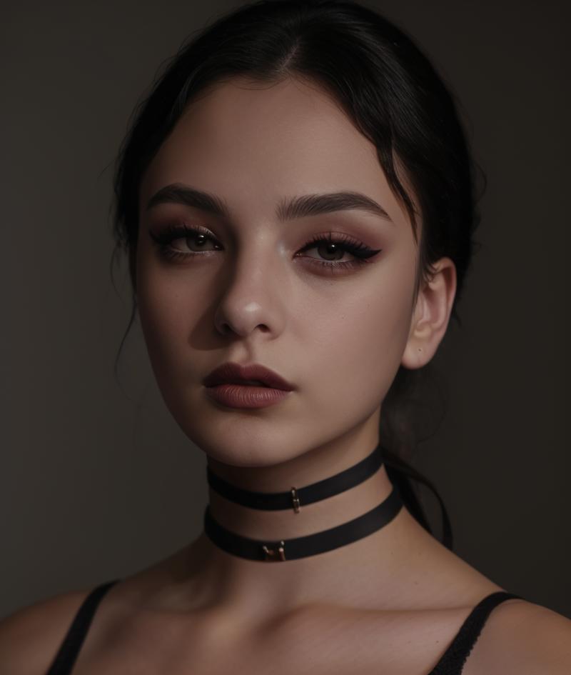 d3vcas_looking_at_viewer__simple_background__black_hair__closed_mouth__choker__black_eyes__lips__makeup__black_choker__portrait__ultra_hd_details_-_nipples__asiatic__asia__monochrome__d_1408309177.png