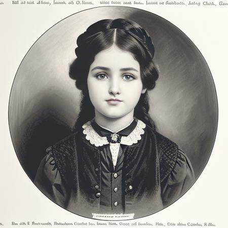 <lora:monograph_v1:0.5> (a detailed drawing of  a Irish child, portrait :1) , detailed, historic illustration, gothic, magic, hyperrealistic ,8k,europe,(cute),  <lora:monochrome :0.5>