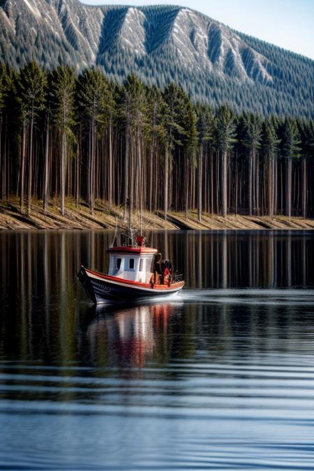 masterpiece, best quality, ultra-detailed, realistic, 8k, RAW photo, distant-view, (fisherman fishing troubles on small boat in the middle of the lake, small fish were flying on the water around the fisherman:1.37), eagle on distant trying to catch the fish, emphasize some little birds flying around, award winning realistic photography, morning, a bit cloudy, scenery photography, perfect shadow, perfect natural lighting, rich colors, perfect composition, perfect colors, flawless complexion photo, perfect intricate detailed, lakes, surreal, lifelike, real life scenery photo, top quality, trending on artstation, meadows, glitter, prettiest landscape, all kinds of flowers, flowers field, pine tree, fantastic, stunning, outstanding, finding nemo, breathtaking beautiful nature photo, out-of-this-world scenery, perfect reflection on water, depth of field, fisherman best day, detailerlora,