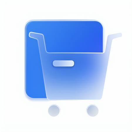 mbltb,icon,simple background,<lora:mbltb:0.8>,shopping cart,