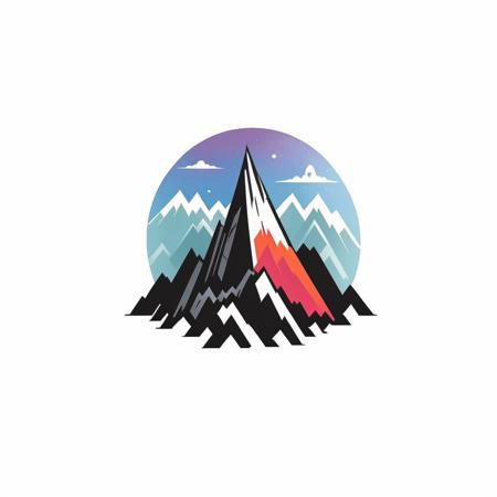 logo, Logo of mountain, hike, modern, colorful, ),LogoRedAF
,<lora:logo15PasWithoutTERep5:1>