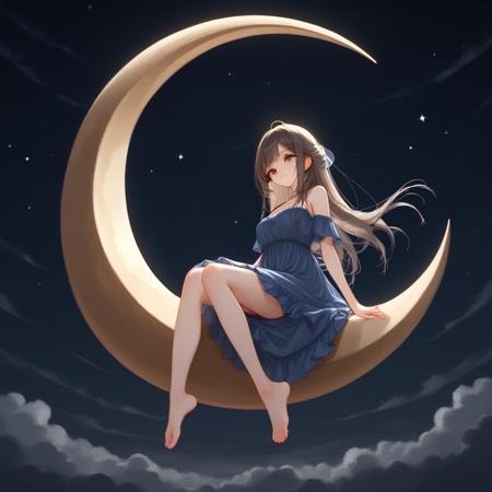 Sitting on Crescent Moon V3