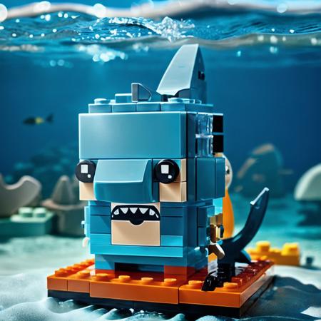 RAW photo, LEGO BrickHeadz a shark in the ocean <lora:lego_v1.1:0.8>, (high detailed skin:1.2), 8k uhd, dslr, soft lighting, high quality