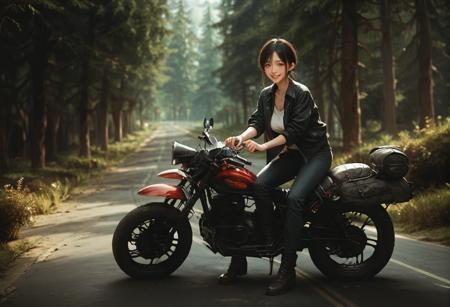 ruanyi0960,motorcycle,outdoors,forest