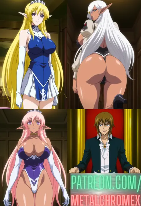 All three main Elf Hime Nina characters (Nina, Miria, and Kyle)