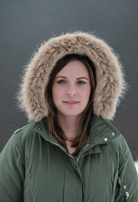 woman wearing a winter parka