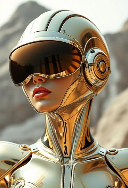 Avant-garde , 1970s futurism, chrome and gold