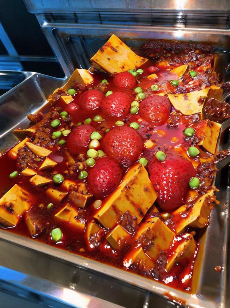 Japanese Style Strawberry Sichuan Mapo Tofu/日本名菜草莓四川麻婆豆腐/イチゴ入り四川風麻婆豆腐 image by Abe_Shinsou