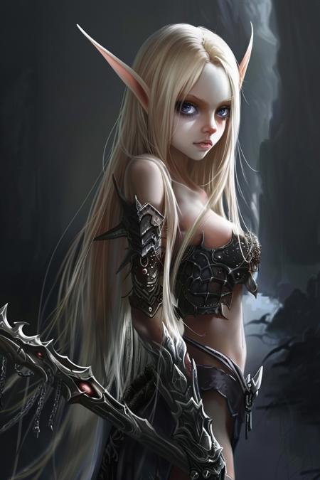 Armour  Shoulder armour  TeanaW, elf, pointed ears, blonde hair, long hair Sword 