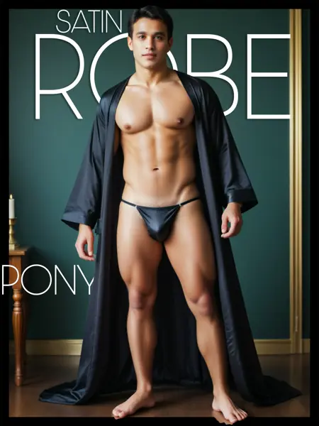 Satin Robe & Briefs