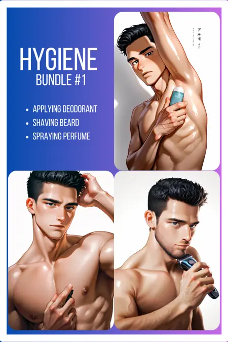 Applying Deodorant + Shaving Beard + Spraying Perfume | Daily Life Bundle #1!🧼