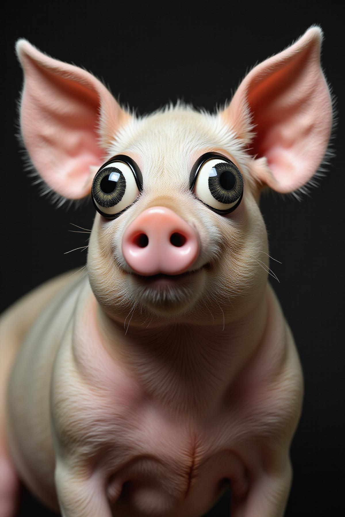 pig with man eyeballs