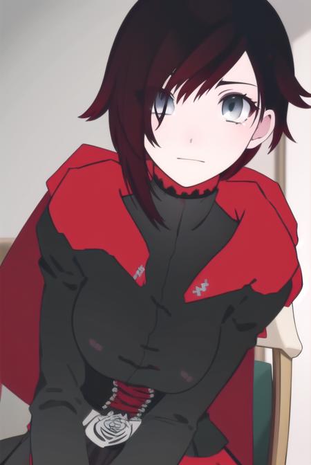 rubyrose, <lyco:rubyrose-lyco-nochekaiser:1>,
ruby rose, short hair, black hair, red hair, (grey eyes:1.5),
BREAK dress, pantyhose, cape,
BREAK looking at viewer,
BREAK outdoors,
BREAK <lora:GoodHands-vanilla:1>, (masterpiece:1.2), best quality, high resolution, unity 8k wallpaper, (illustration:0.8), (beautiful detailed eyes:1.6), extremely detailed face, perfect lighting, extremely detailed CG, (perfect hands, perfect anatomy),