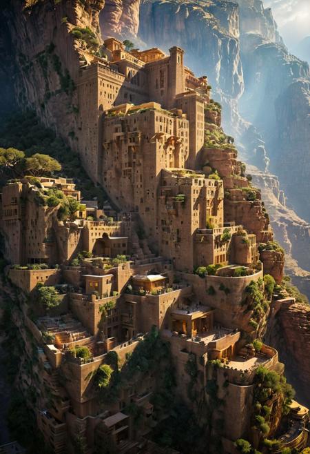 (The colonial city of the future, in the mist-filled Grand Canyon, on an unknown Earth-like planet, 2 moon on sky, Spaceship flight connects colonies, waterfulls:1.3), (Machu Picchu, a mountain settlement, incredibly spectacular:1.2), (Mario Botta:1.3), (avant-garde, future, reality, science fiction, photorealistic), (modern architecture:1.2), 
(Large Files, Ultra Realistic, 8K, 16k, FHD, HD, VFX, Perfect, Photography, composition, Architecture Sales Photography, Architecture Competition, Ultra High Resolution, Cinematography, High Resolution Image:1.1), (dramatic lighting, direct sunlight, ray tracing, clear shadow:1.2),  (real landscape:1.1), (blurred background:1.0), (urban background, more_details) ,
ac_neg1, great lighting, clear, hillscastel, extrusionbuilding, vertical