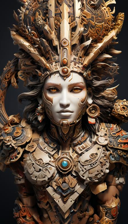 Brochure design style, informative and visually appealing layout, professional-grade execution, effectively communicates product or service details, enhances brand credibility Sculpture craft style, three-dimensional art form, allows for the creation of expressive and tactile works using various materials , embodies creativity and artistic vision Aztec sculpture 3D art style, intricate geometric patterns, stylized figures, rich cultural symbolism, professional-grade execution, volumetric, 4k, bionics, highly detailed, sharp focus, illustration, highly detailed, intricate, elegant, highly detailed, digital painting, concept art, matte, sharp focus, illustration, hearthstone, art by artgerm and greg rutkowski and alphonse mucha
