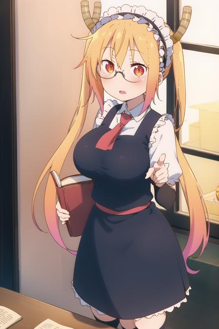 tohru,1girl, solo, school_uniform, schooluniform, skirt, glasses