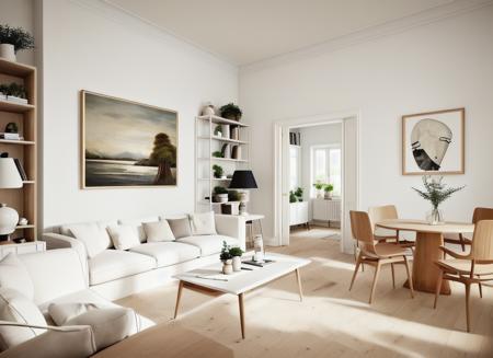 scandinavian_living room, masterpiece painting, scandinavian style, wooden floor<lora:scandinavian_interior:0.6>