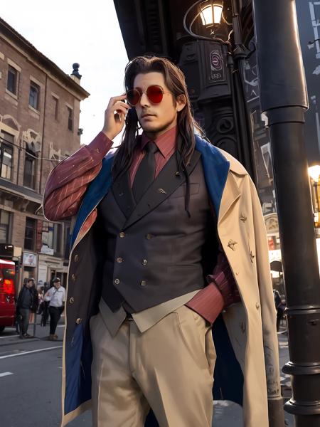 highres,masterpiece,best quality,1boy,<lora:ShadowverseIceschillendrigV3:0.75>,vest,formal,jacket,tie,(hanged:1.4),(hanged over a lamppost:1.5),crowd,far shot,cityscape,highnoon,wearing red sunglasses,(hemp robe around his neck from outside the frame:1.3),looking down,dead,outdoors